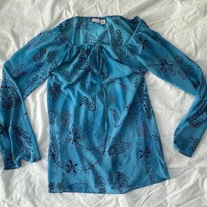 Victoria's Secret Light Blue Floral Top